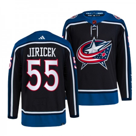 Columbus Blue Jackets Dresy David Jiricek 55 Adidas 2022-23 Černá Reverse Retro 2.0 Authentic - Pánské